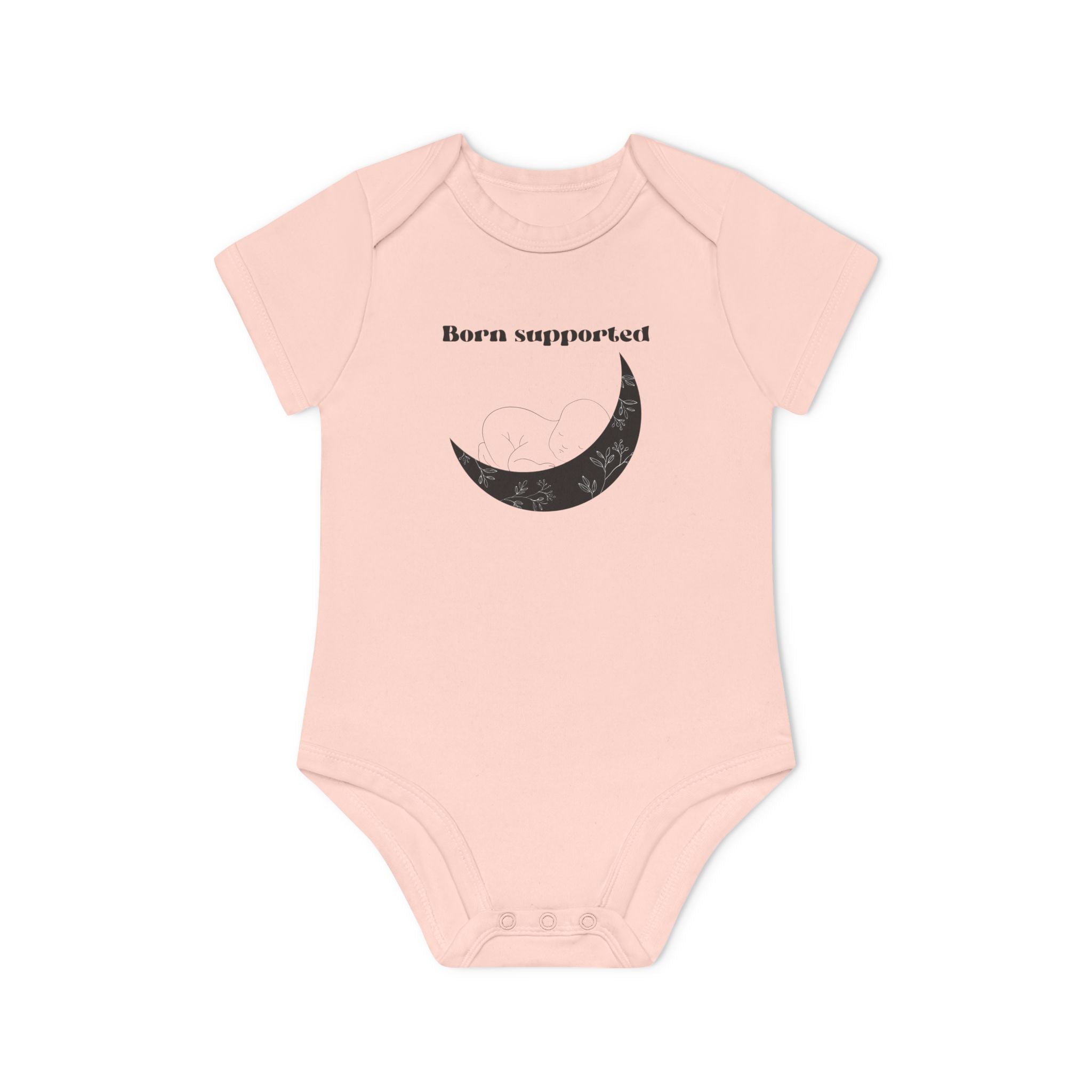 Born Supported Baby Organic Short Sleeve Bodysuit