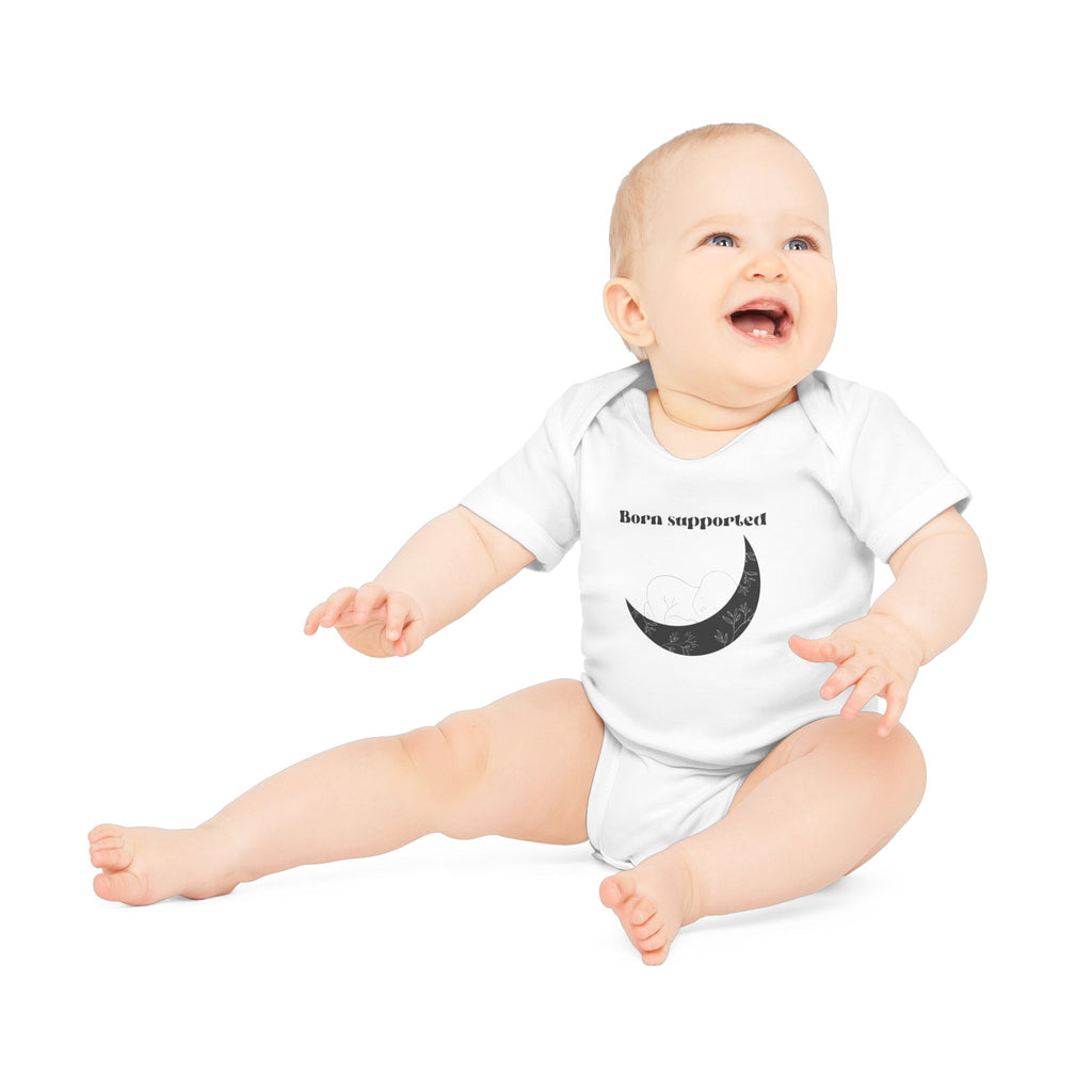 Born Supported Baby Organic Short Sleeve Bodysuit