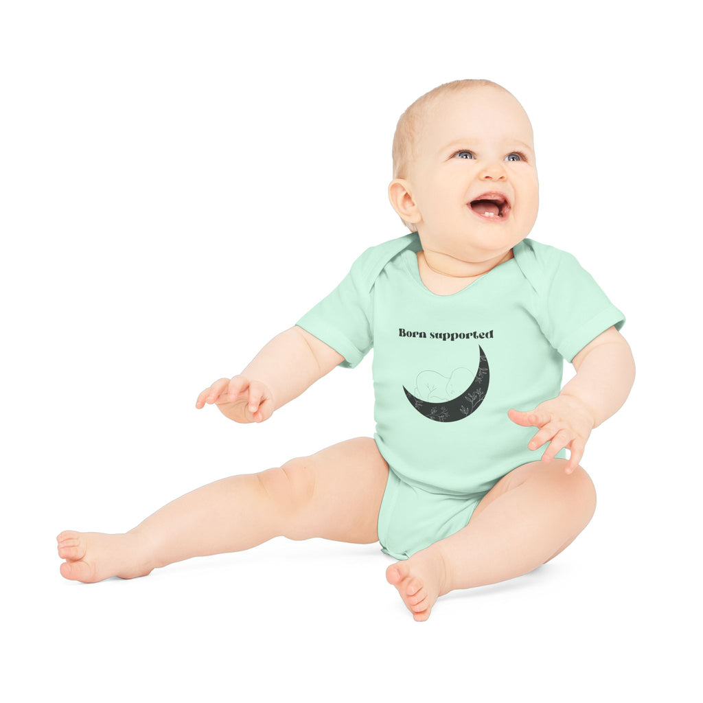 Born Supported Baby Organic Short Sleeve Bodysuit