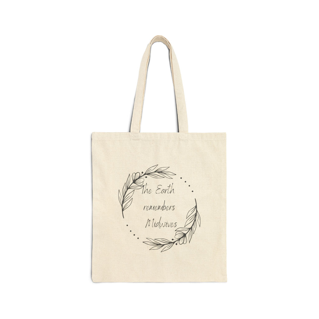 Earth remembers midwives - Cotton Canvas Tote Bag