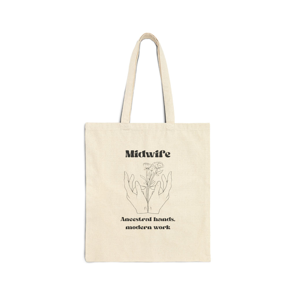 Midwives ancestral hands modern work - Cotton Canvas Tote Bag
