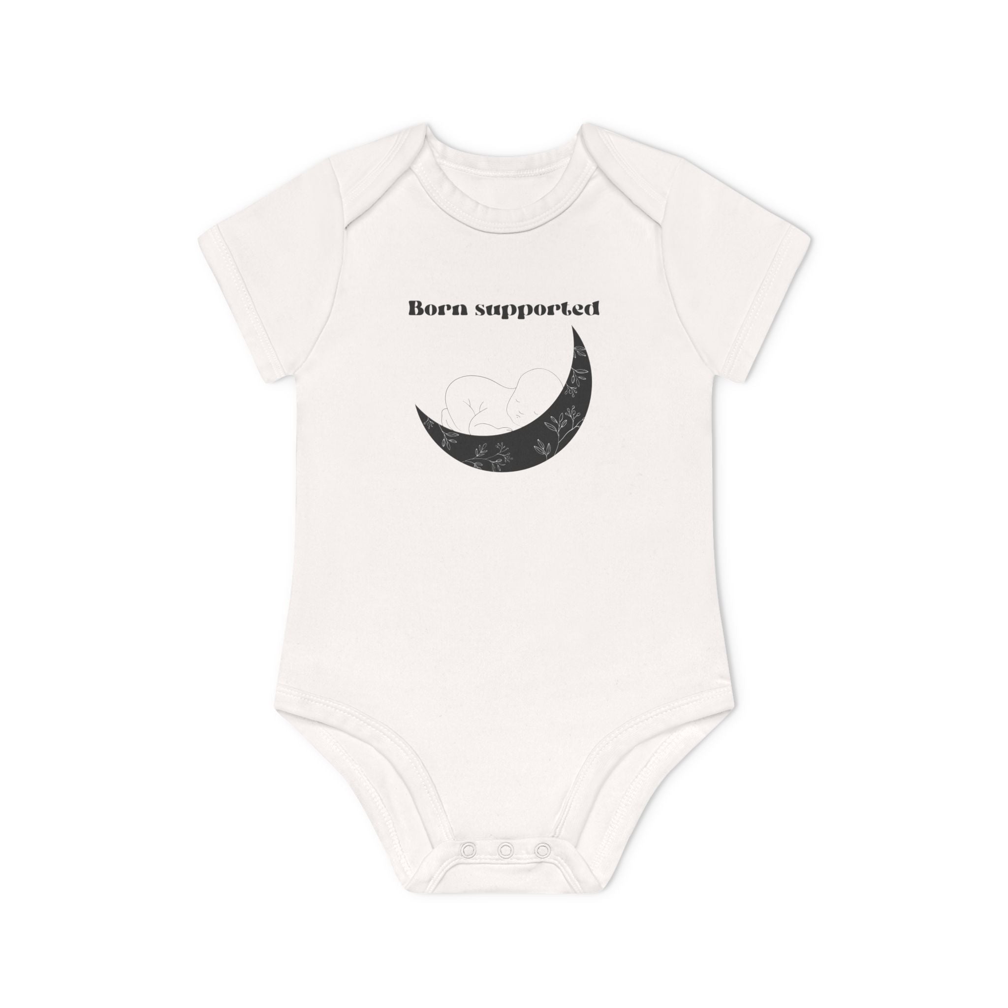 Born Supported Baby Organic Short Sleeve Bodysuit
