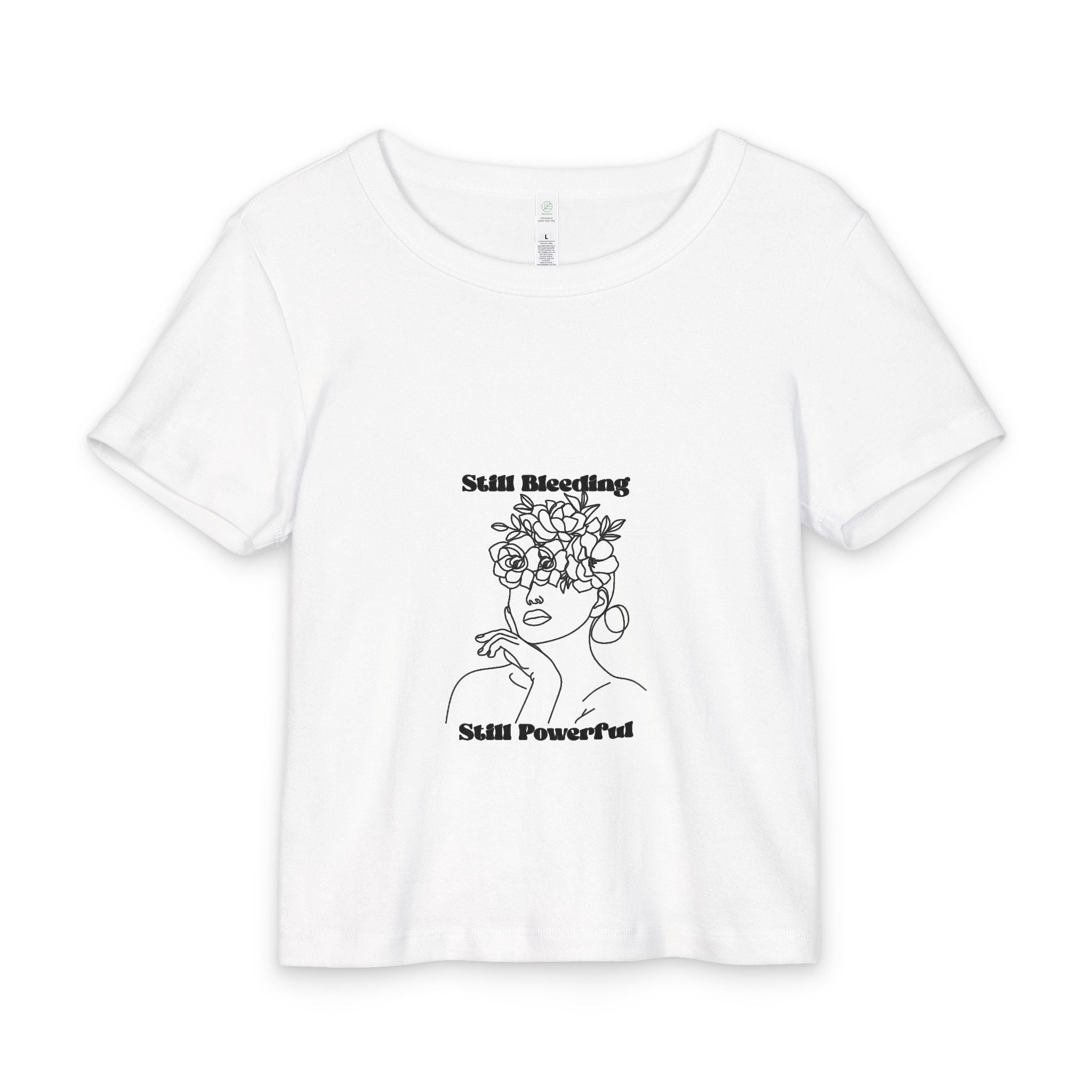 Still bleeding, still powerful - Organic Rib Baby Tee
