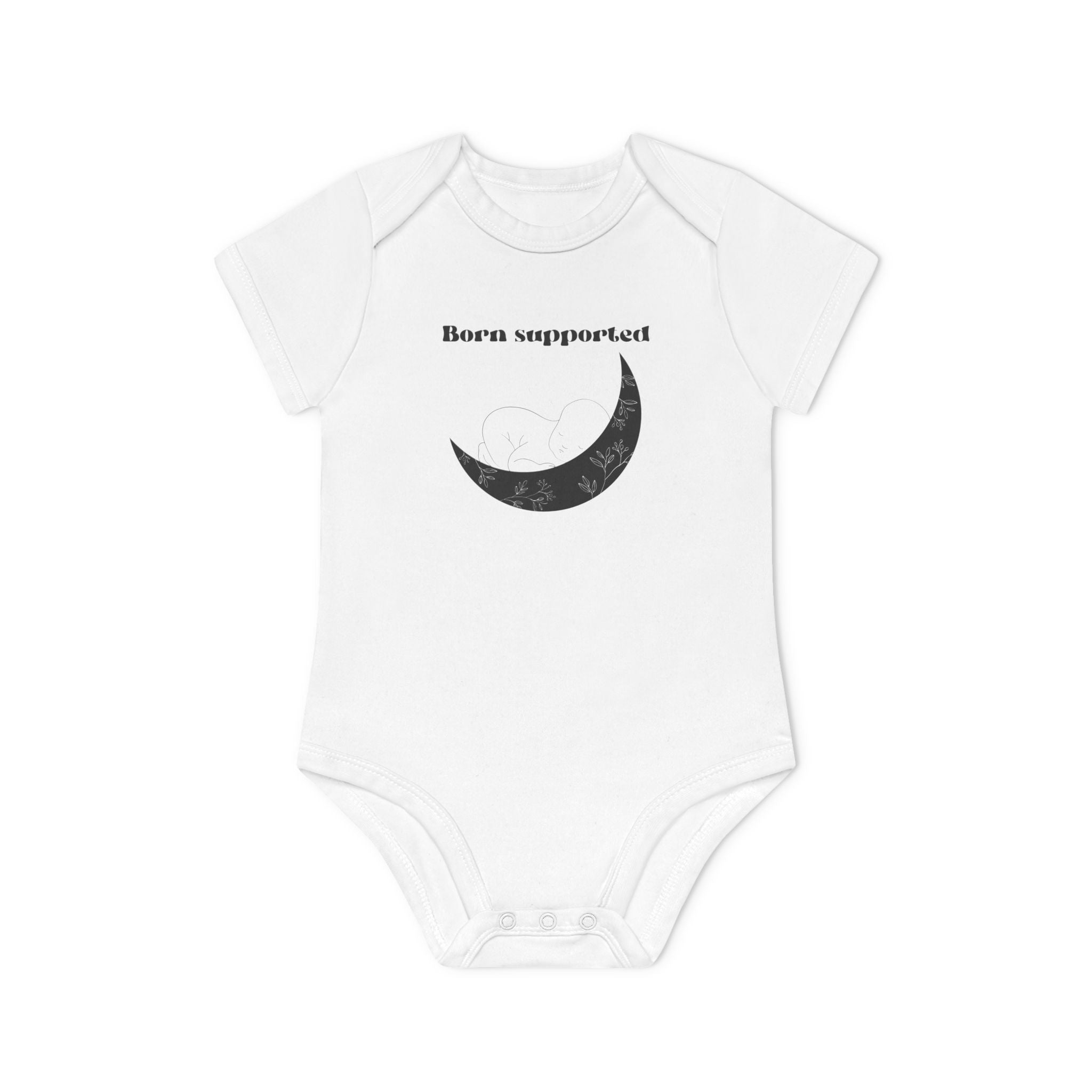 Born Supported Baby Organic Short Sleeve Bodysuit
