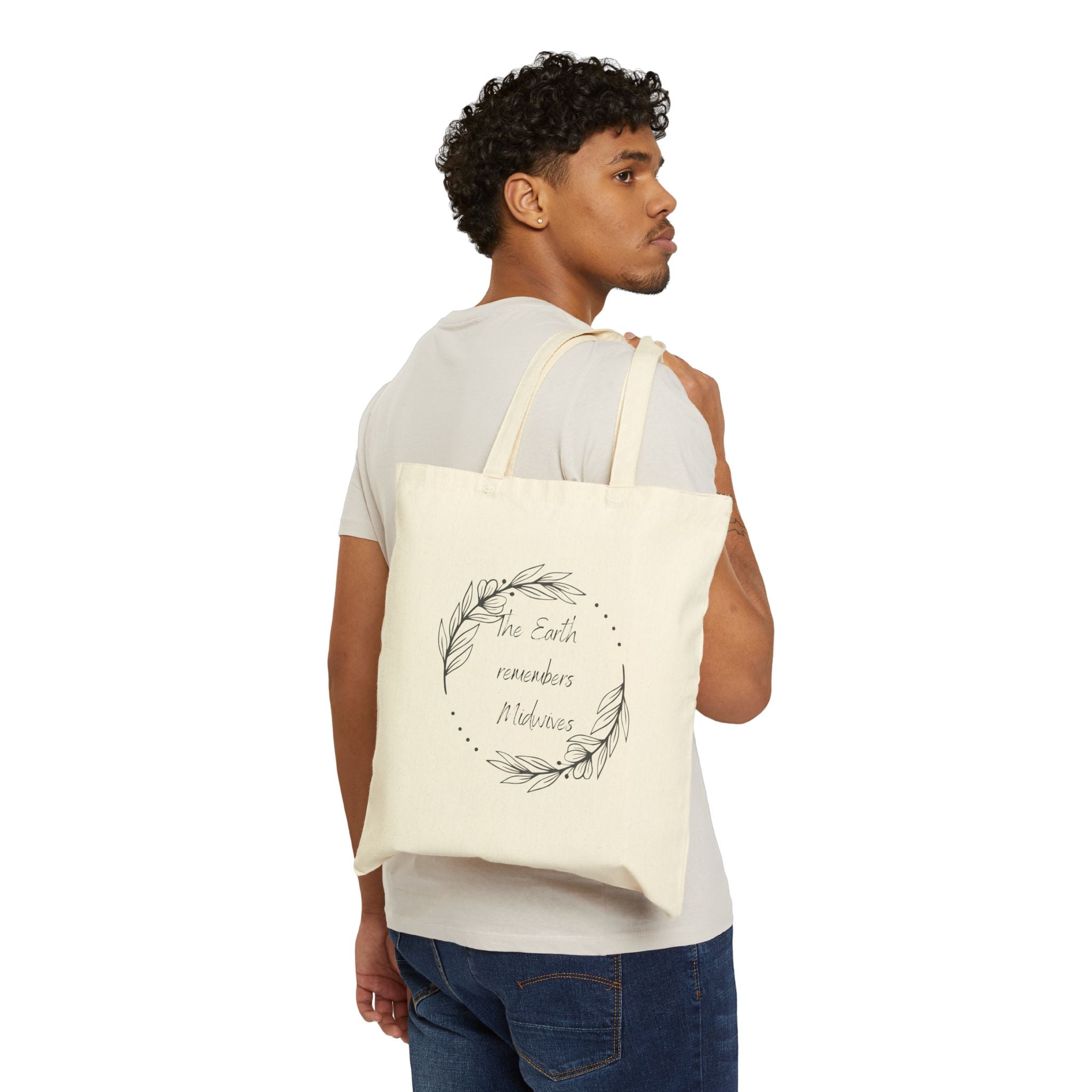 Earth remembers midwives - Cotton Canvas Tote Bag