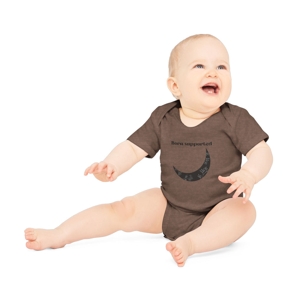 Born Supported Baby Organic Short Sleeve Bodysuit
