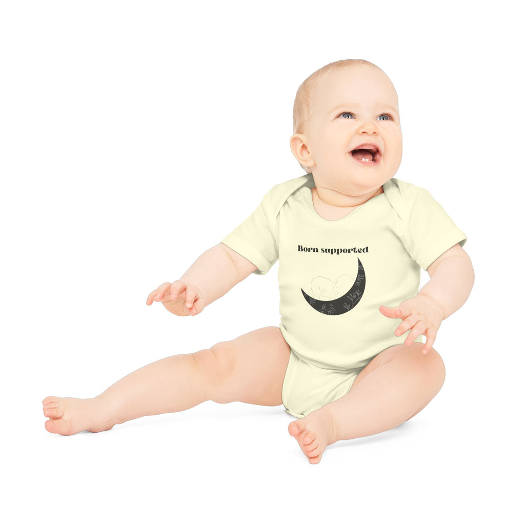 Born Supported Baby Organic Short Sleeve Bodysuit