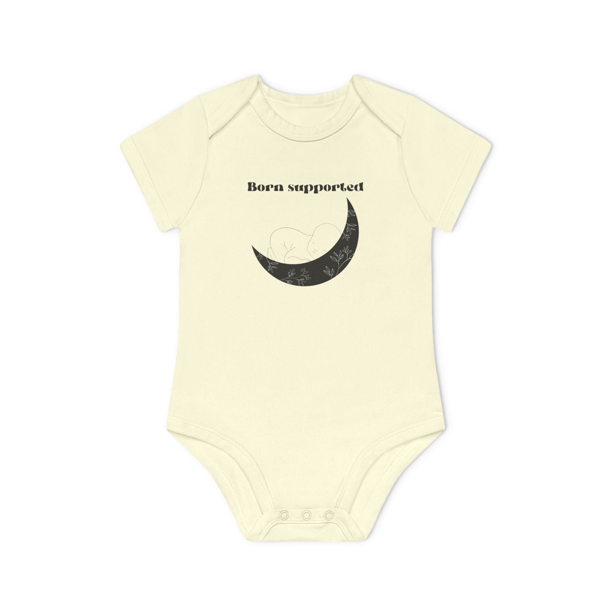 Born Supported Baby Organic Short Sleeve Bodysuit