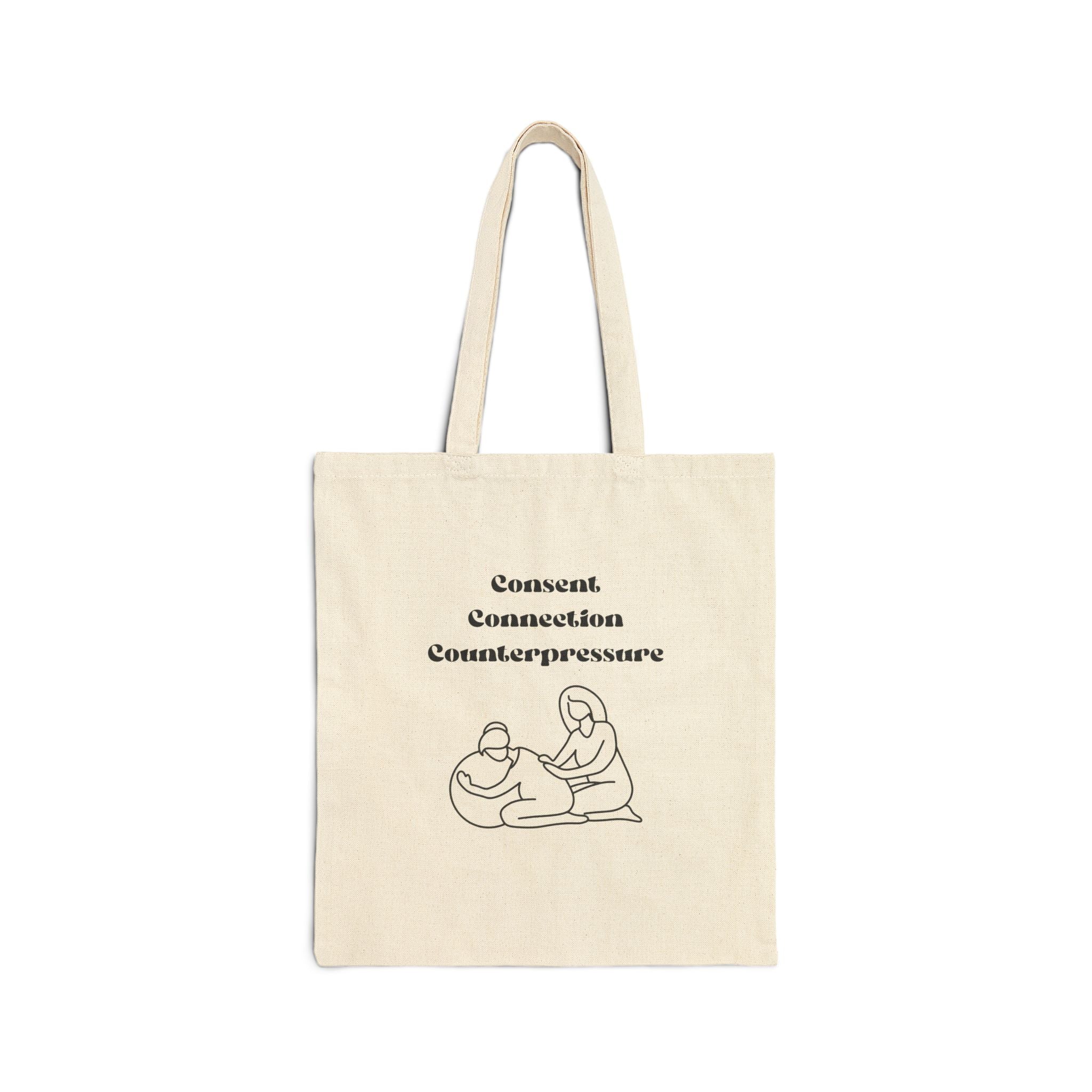 Consent connection counterpressure - Cotton Canvas Tote Bag