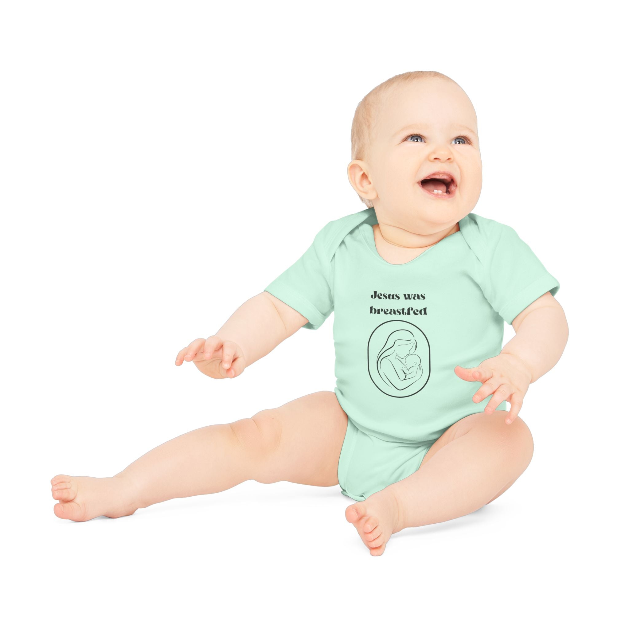 Jesus was breastfed Baby Organic Short Sleeve Bodysuit