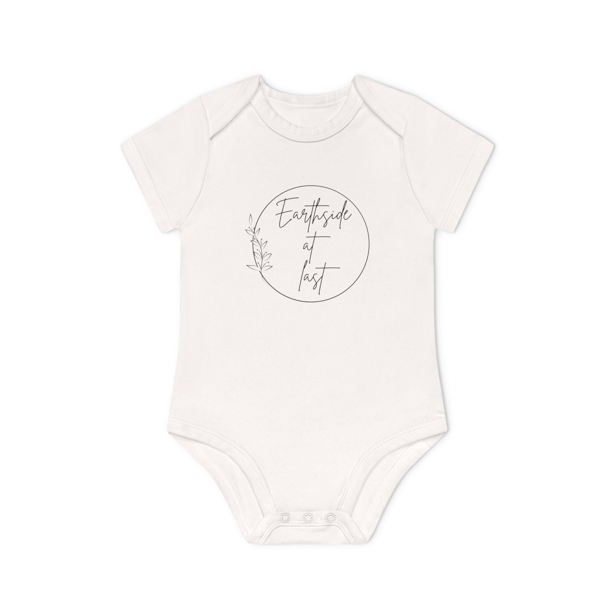 Earthside at last Baby Organic Short Sleeve Bodysuit