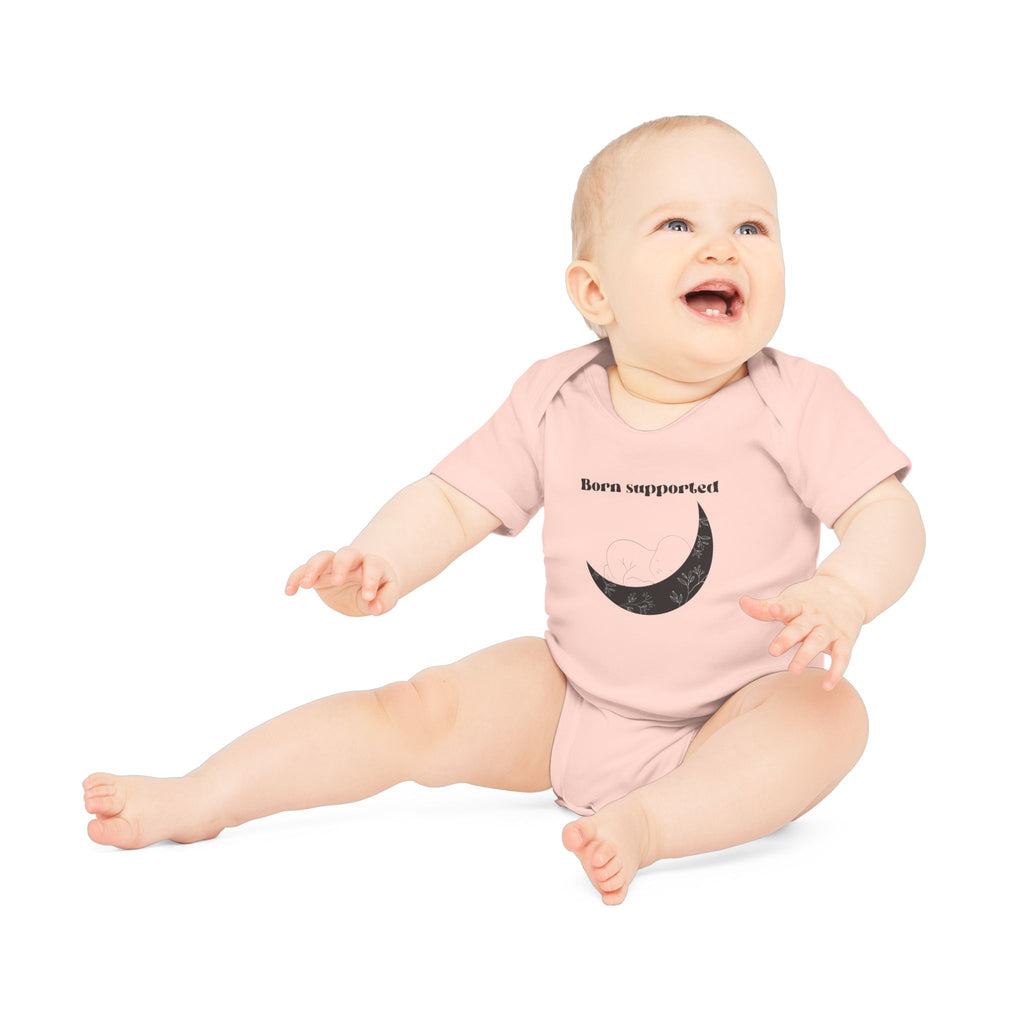 Born Supported Baby Organic Short Sleeve Bodysuit