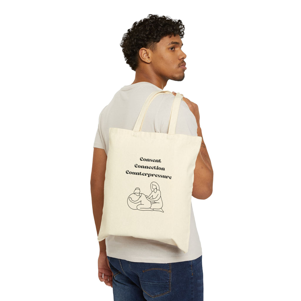 Consent connection counterpressure - Cotton Canvas Tote Bag