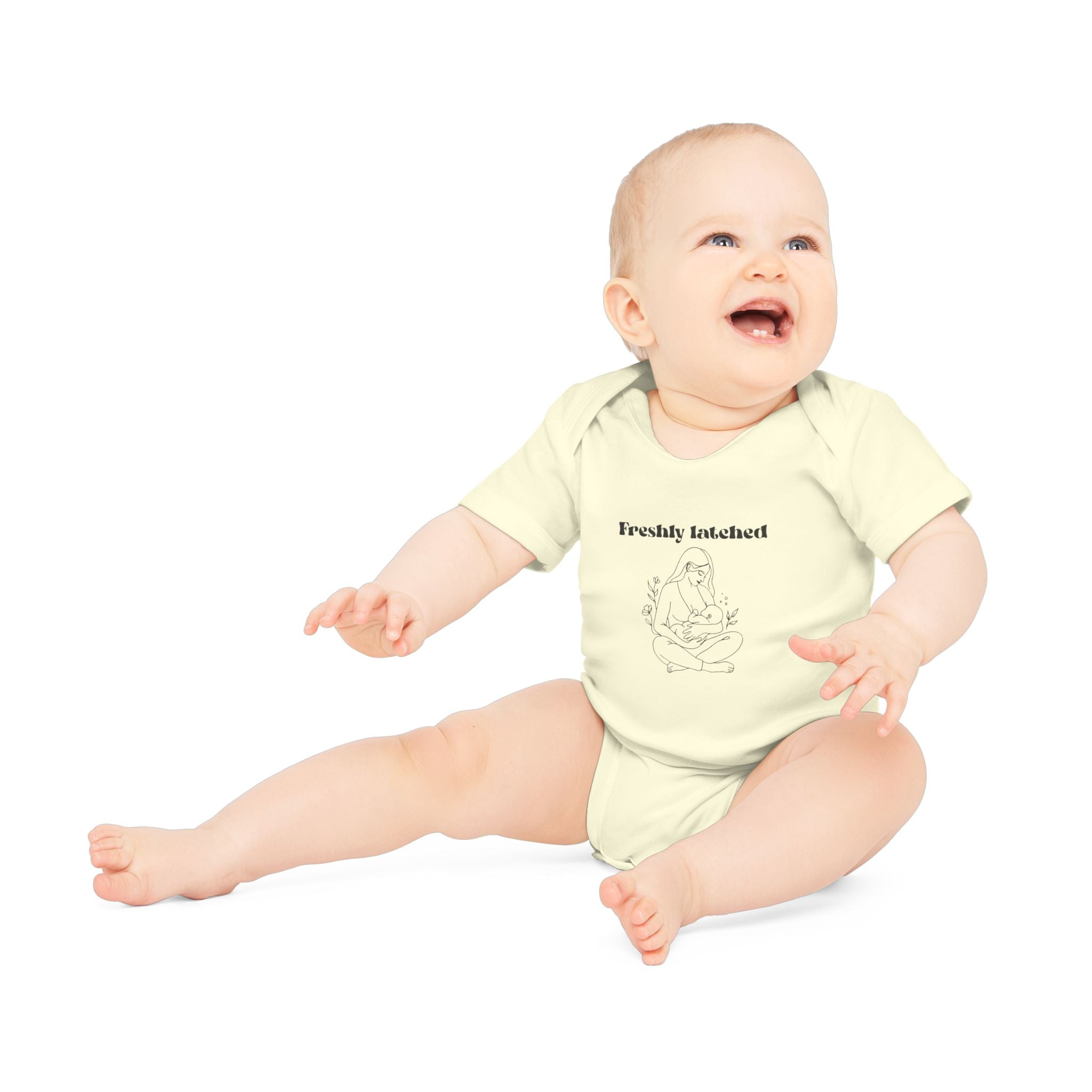 Earthside at last Baby Organic Short Sleeve Bodysuit