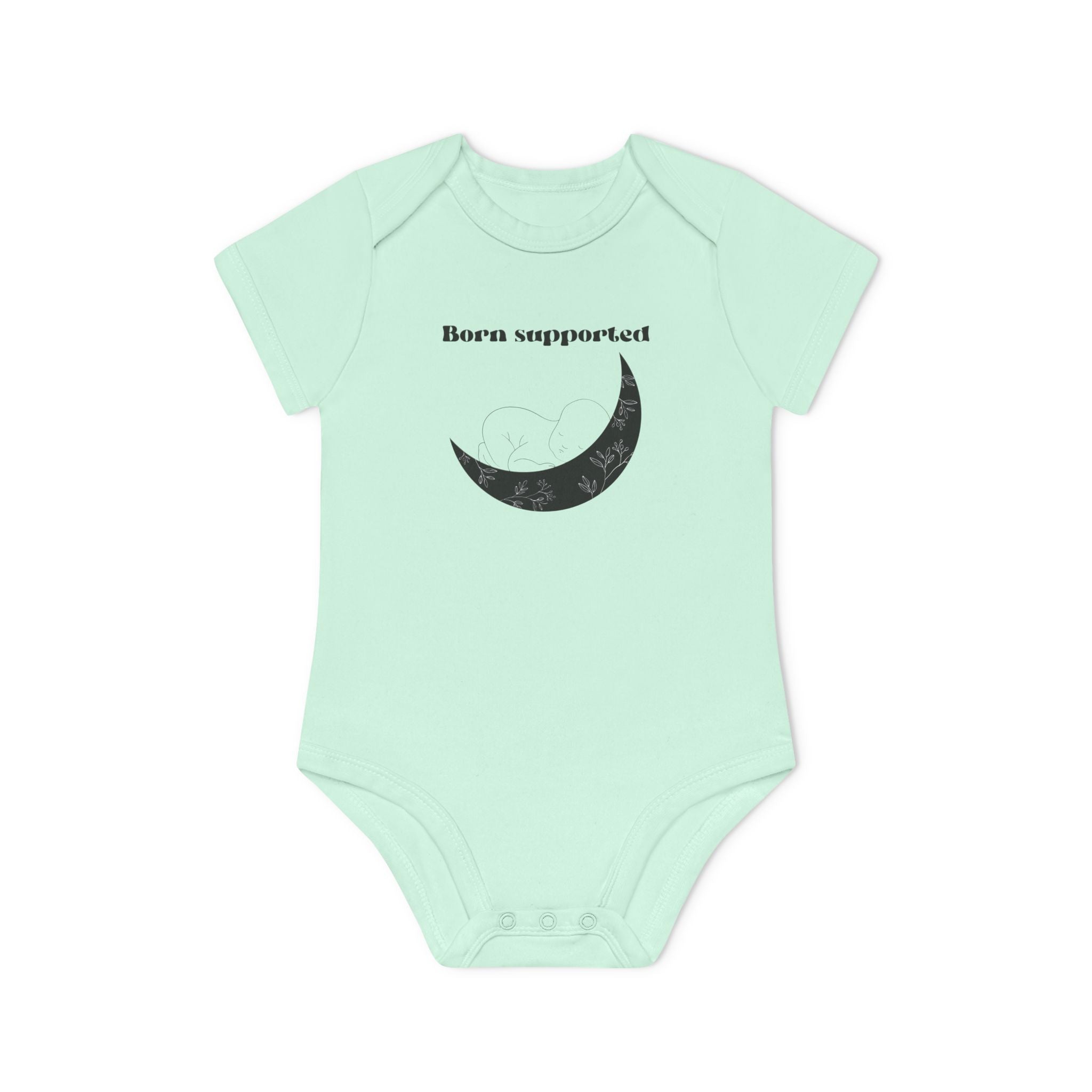 Born Supported Baby Organic Short Sleeve Bodysuit