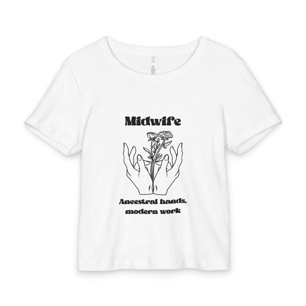 Midwives ancestral hands modern work - Organic Rib Baby Tee